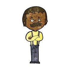 Cartoon Man With Mustache N73