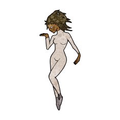 cartoon future space woman N7