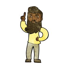 cartoon man with idea N116