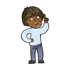 cartoon man with idea N117