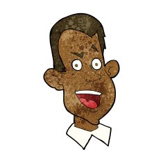 cartoon male face N13