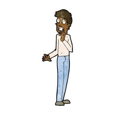 cartoon worried man N69
