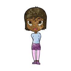 cartoon shy girl N7