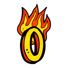 cartoon flaming letter N76