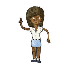 cartoon woman with idea N174