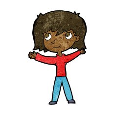 cartoon happy girl N69