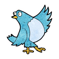 cartoon dancing bluebird N3