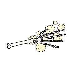 cartoon skeleton hand N9