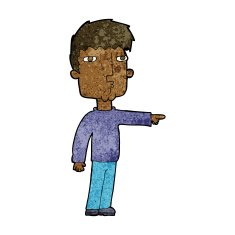 cartoon pointing man N72