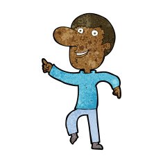 cartoon happy man dancing N24