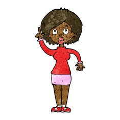 cartoon woman with idea N175