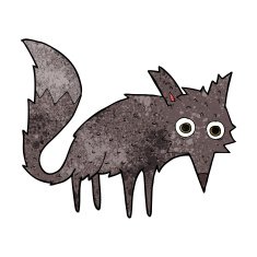 funny cartoon little wolf N3