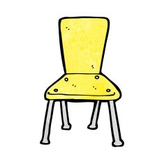 cartoon old school chair N6