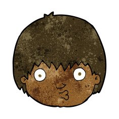 cartoon curious boy N28