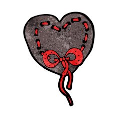 stitched heart cartoon N6