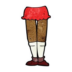 cartoon female legs N27