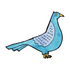 Cartoon Bird N263