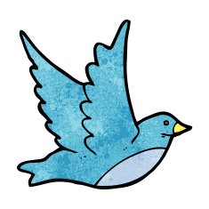 cartoon flying bird N17