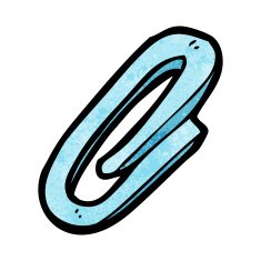 cartoon paperclip N16
