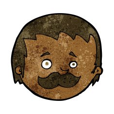 Cartoon Man With Mustache N74