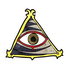 cartoon mystic eye symbol N14