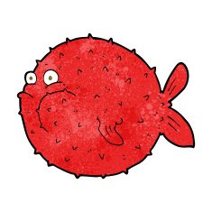 Cartoon Puffer Fish N17