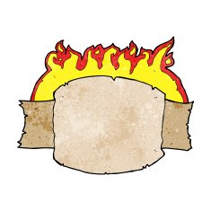 cartoon scroll banner N15