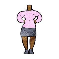 cartoon female body (add photos or mix and match cartoons) N147