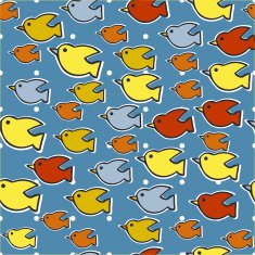 Cartoon birds seamless background