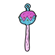 cartoon old rattle N6