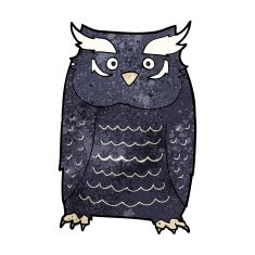 Cartoon Owl N116
