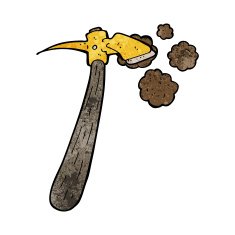 Cartoon Pick Axe N10