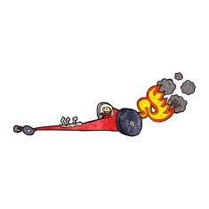 cartoon drag racer N7
