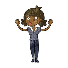 cartoon woman surrendering N6