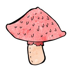 cartoon wild mushroom N7