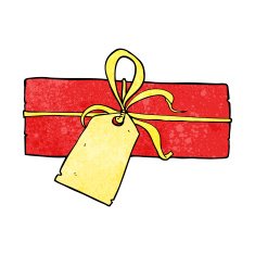 cartoon christmas present N43