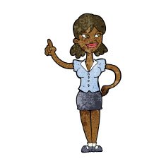 cartoon woman with great idea N14