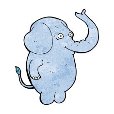 cartoon funny elephant N10