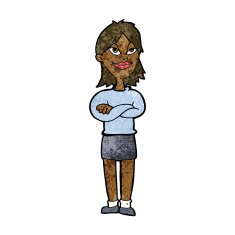 cartoon proud woman N17