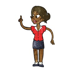 cartoon woman with great idea N15