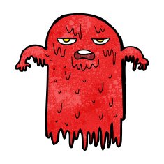 cartoon spooky ghost N73