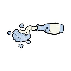 cartoon spilled bottle N10