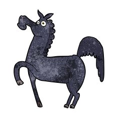 Funny cartoon horse N9