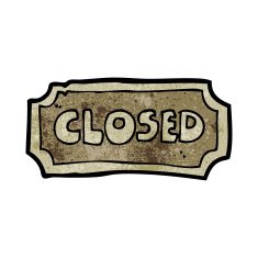 Cartoon Closed Sign N7