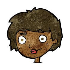 cartoon confused woman N84