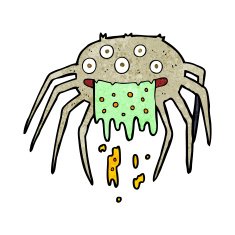 cartoon gross halloween spider N8