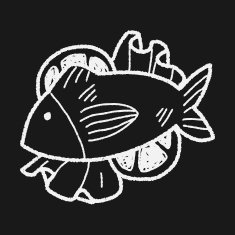 fish food doodle N14