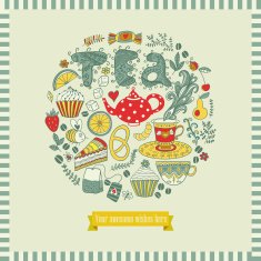 Vector illustration circle made of sweets