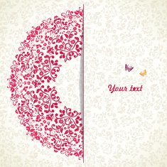 Greeting card with butterflies eps10