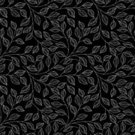 Seamless Monochrome Floral Pattern (Vector) N4